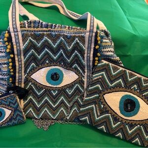 Grecian Nights Evil Eye Tote, Crossbody & Wallet